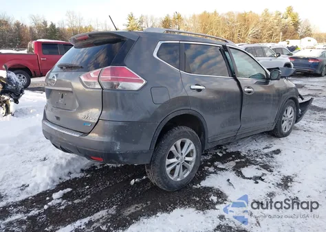 2014 Nissan Rogue Sv z USA, uszkodzony, nr VIN 5N1AT2MV5EC852343